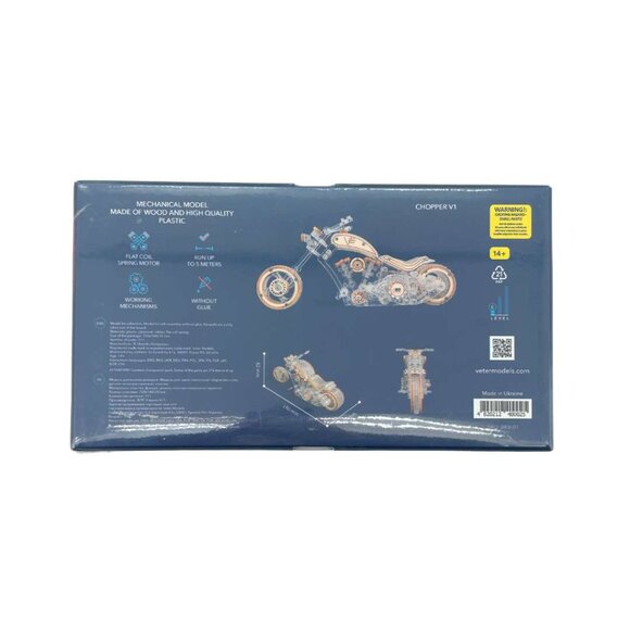Veter Models DIY Chopper V1 Motorcycle Building Set / 211 Parts - Picture 2 of 3